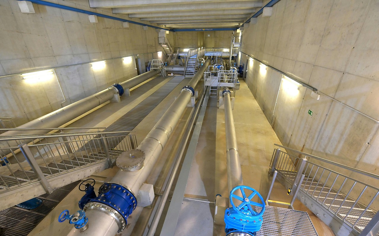 The sliding chamber of the hydroelectric power station on the Wienerberg 