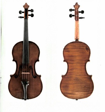 Geige von vorne und von hinten