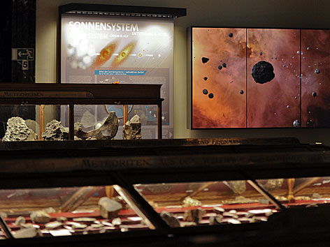 Der generalsanierte Meteoritensaal aufgenommen am Montag, 05. November 2012, im Naturhistorischen Museum (NHM) in Wien