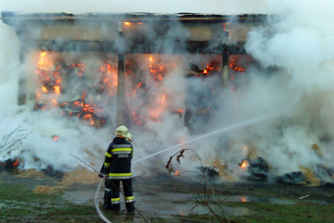 Lagerhallenbrand in Vogau