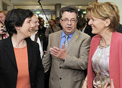 Hans Lindenberger, Ex-Landesrätin Anna Hosp und Innsbrucks Bürgermeisterin Christine Oppitz-Plörer