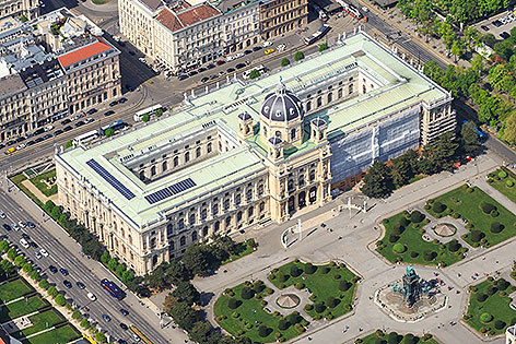 Flugaufnahme des Naturhistorischen Museums Wien