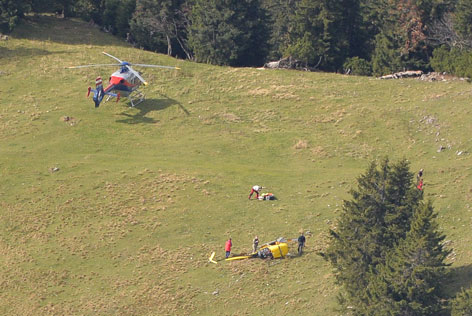Hubschrauberabsturz im Tannheimer Tal