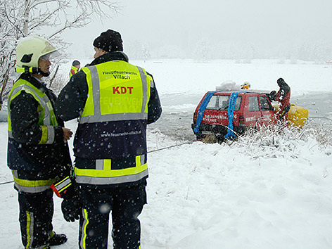 Eiswagen Auto Silbersee eingebrochen