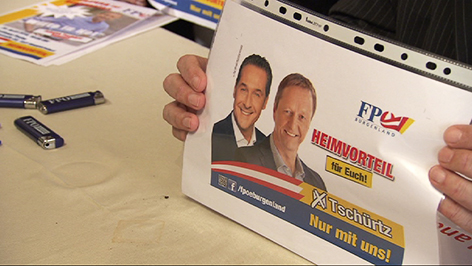 FPÖ Wahlplakat auf A4-Zettel