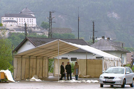 Zelte für Flüchtlinge, Kufstein