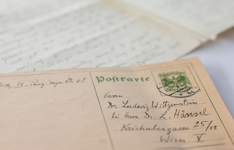 Brief und Postkarte an Wittgenstein