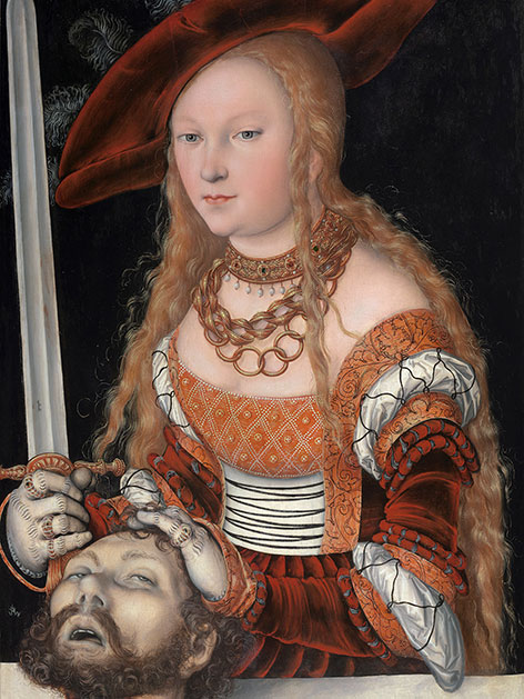 Das Bild "Judith mit dem Haupt des Holofernes" von Lucas Cranach