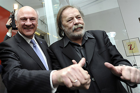 Erwin Pröll und Manfred Deix im Jahr 2014
