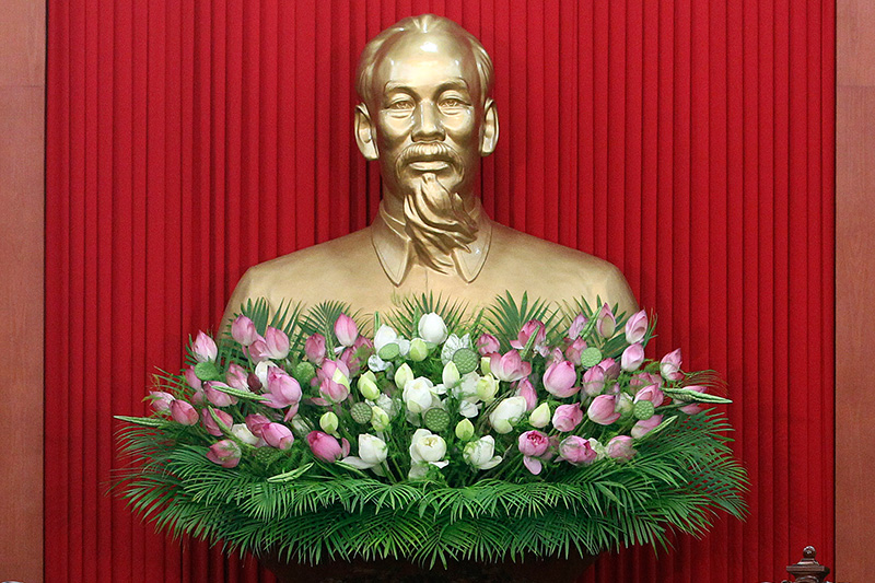 Büste von Ho Chi Minh in Hanoi