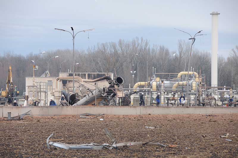 Explosion in der Gasstation in Baumgarten